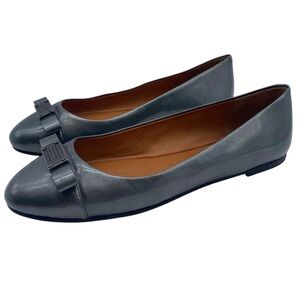 Marc By Marc Jacobs Womens Shoes Leather Ballet Flats Sz 7 Gray Bow Designer
